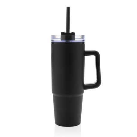 Termohrnček s madlom Tana 900ml z RCS recykl. plastu > čierna