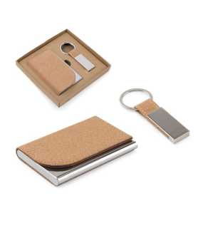 Sada vizitkár a kľúčenka > béžová (natural)