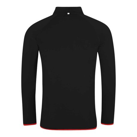Pánska mikina (Just Cool MEN'S COOL 1/2 ZIP SWEAT) > čierna (jet) / červená (fire) > 2XL