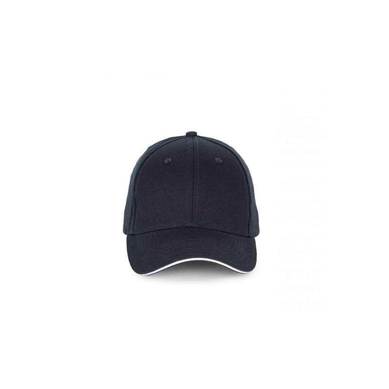 6 panelová šiltovka(K-UP CAP WITH CONTRASTING SANDWICH PEAK - 6PANELS)>modrá(navy)/biela