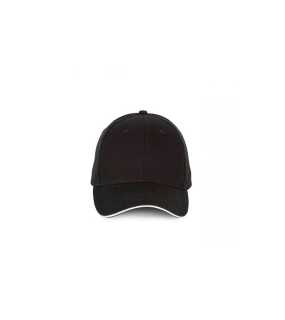 6 panelová šiltovka (K-UP CAP WITH CONTRASTING SANDWICH PEAK - 6PANELS) > čierna / biela