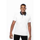 Pánska polokošeľa(Kariban"MEN'S TWO-TONE JERSEY POLO")>modrá(navy)/šedá(dark heather)>2XL