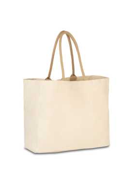Veľká nákupná taška z bavlny > béžová