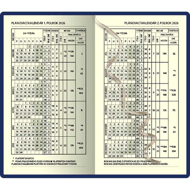 Diár (Eko 2026) - 8 x 14 cm > hnedá > vreckový týždenný