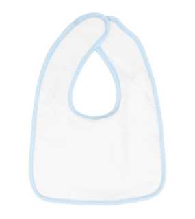 Podbradník (THE ONE Baby bib) > biela / modrá (light) > 26 x 37 cm