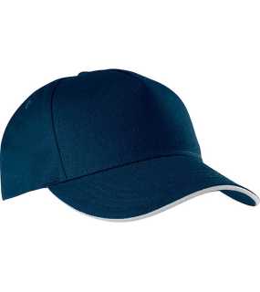 5 panelová šiltovka (K-UP SANDWICH PEAK CAP - 5 PANELS) > modrá (navy) / biela
