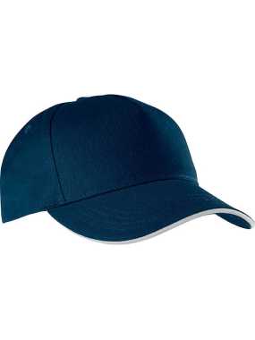 5 panelová šiltovka (K-UP SANDWICH PEAK CAP - 5 PANELS) > modrá (navy) / biela