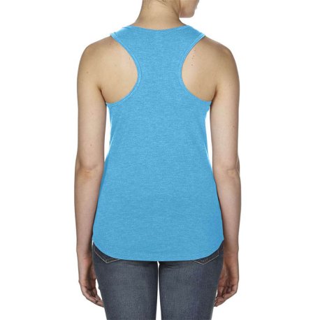 Dámske tielko (ANVIL WOMEN S TRI-BLEND RACERBACK TANK)>modrá (caribbean heather)>2XL