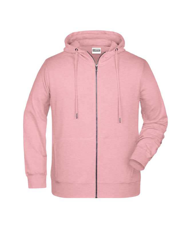 Pánska mikina(JN Mens Zip Hoody) > ružová (rose melange) > S