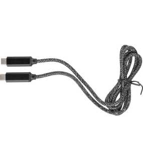 Nylónový nabíjací kábel 100W, 2xUSB-C > biela