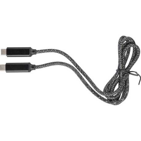 Nylónový nabíjací kábel 100W, 2xUSB-C > šedá (light)