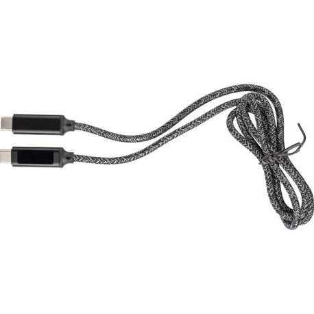 Nylónový nabíjací kábel 100W, 2xUSB-C > šedá (light)