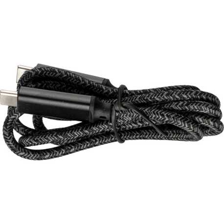 Nylónový nabíjací kábel 100W, 2xUSB-C > šedá (light)