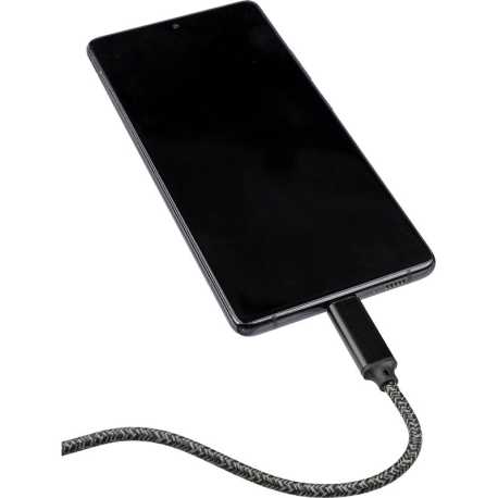 Nylónový nabíjací kábel 100W, 2xUSB-C > šedá (light)
