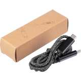 Nylónový nabíjací kábel 100W, 2xUSB-C > šedá (light)