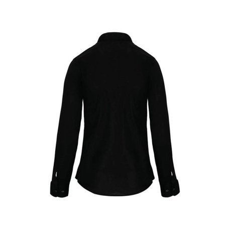 Dámska košeľa (KARIBAN LADIES' LONG SLEEVE MANDARIN COLLAR SHIRT) > čierna > 3XL