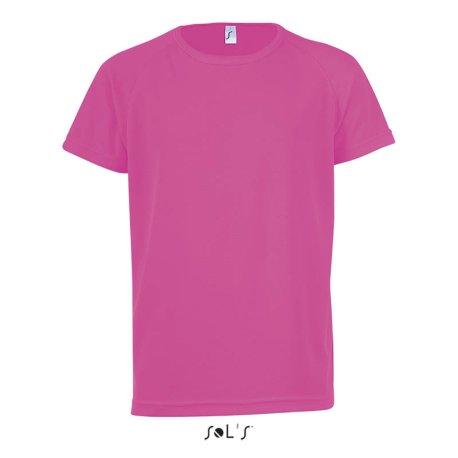 Detské tričko (SOL'S SOL’S SPORTY KIDS RAGLAN-SLEEVED T-SHIRT) > ružová (neon) > 6r