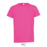Detské tričko (SOL'S SOL’S SPORTY KIDS RAGLAN-SLEEVED T-SHIRT) > ružová (neon) > 6r