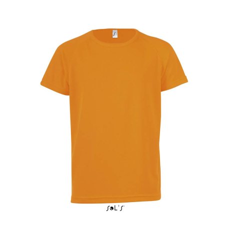 Detské tričko (SOL'S SOL’S SPORTY KIDS RAGLAN-SLEEVED T-SHIRT)>oranžová (neon)>6r