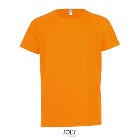Detské tričko (SOL'S SOL’S SPORTY KIDS RAGLAN-SLEEVED T-SHIRT)>oranžová (neon)>6r