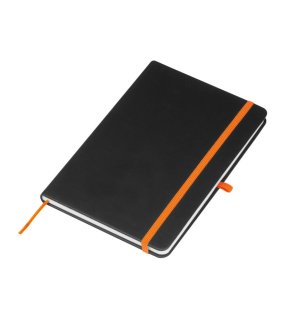 Poznámkový blok A5 s farebným gravírom > oranžová