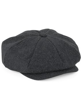 Unisex šiltovka (Beechfield Melton Wool Baker Boy Cap) > šedá (charcoal marl) > S/M