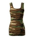 Dámske tielko (MALFINI Camo Triumph) > hnedá (camouflage) > XS