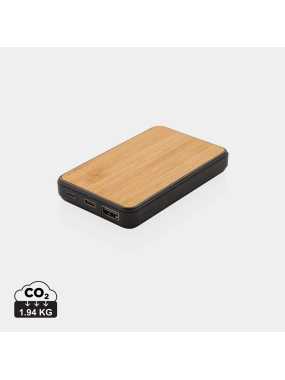 Powerbanka 5 000 mAh z FSC bambusu a RCS Rplastu > hnedá