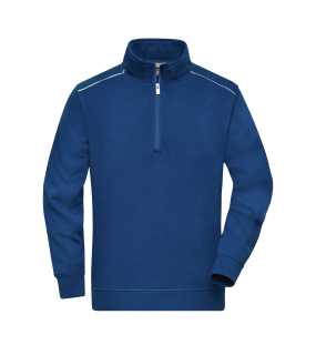 Pánska mikina (JN Workwear Half-Zip Sweat SOLID) > modrá (dark royal) > L