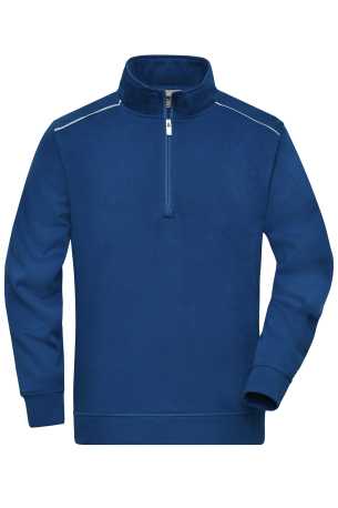 Pánska mikina (DAIBER Workwear Half-Zip Sweat SOLID) > modrá (dark royal) > XS