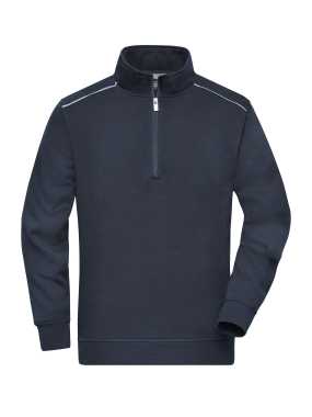 Pánska mikina (JN Workwear Half-Zip Sweat SOLID) > modrá (navy) > L