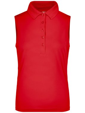 Dámska polokošeľa (JN Ladies' Active Polo Sleeveless) > červená > L