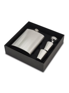 Darčeková sada butylky, kalíškov a lievika > strieborná