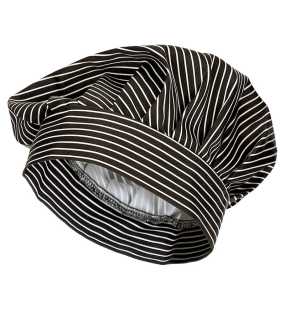 Kuchárska čiapka (RATATOUILLE) > čierna / biela (pinstripe)