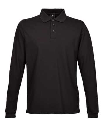 Unisex polokošela (Tee Jays Mens Luxury Stretch Long Sleeve Polo) > čierna > XL