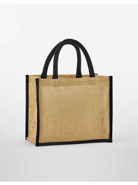 Nákupná taška (WM Natural Starched Jute Midi Bag) > béžová (natural) / čierna