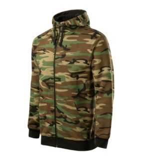 Pánska mikina (MALFINI Camo Zipper) > hnedá (camouflage) > L