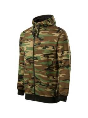 Pánska mikina (MALFINI Camo Zipper) > hnedá (camouflage) > M