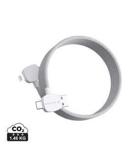 Magnetický kábel Urban Vitamin Stockton 65W z rec. TPE/PET > biela