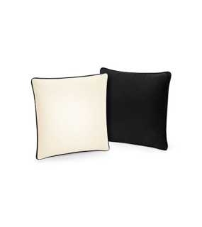 Vankúš (WM Fairtrade Cotton Piped Cushion Cover) > béžová (natural) / čierna