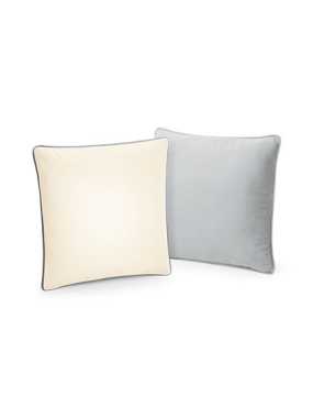 Vankúš (WM Fairtrade Cotton Piped Cushion Cover) > béžová (natural) / šedá (light)