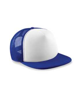 Unisex šiltovka (Beechfield Vintage Snapback Trucker Cap) > modrá (bright royal) / biela