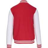 Detská mikina (KARIBAN KIDS TEDDY FLEECE JACKET) > červená / biela > 6/8