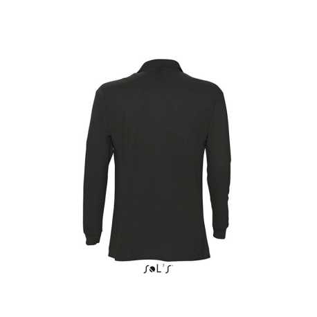 Pánska polokošeľa (SOLS STAR MENS LONG SLEEVE PIQUE POLO SHIRT) > čierna > M