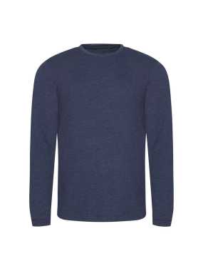 Pánske tričko (Just Ts LONG SLEEVE TRI-BLEND T) > modrá (heather navy) > M