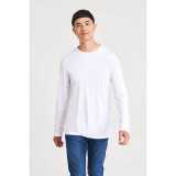 Pánske tričko (Just Ts LONG SLEEVE TRI-BLEND T) > biela (solid) > S