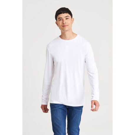 Pánske tričko (Just Ts LONG SLEEVE TRI-BLEND T) > biela (solid) > S