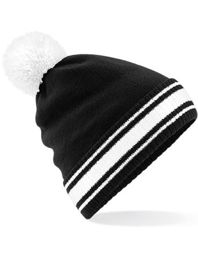 Unisex čiapka (Beechfield Stadium Beanie) > čierna / biela