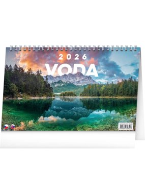 Stolový kalendár (Voda CZ/SK 2026) - 23,1 x 14,5 x 1 cm