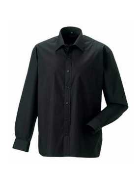 Pánska košeľa(Long Sleeve Pure Cotton Easy Care Poplin RUSSELL) > čierna > L